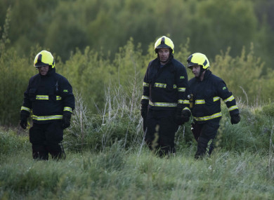 Emergency services at the scene today