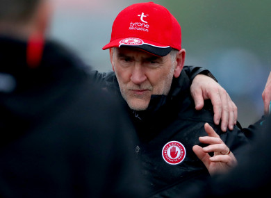 Mickey Harte has been in charge of the Tyrone footballers since 2003 and has won three All Ireland titles with the county.