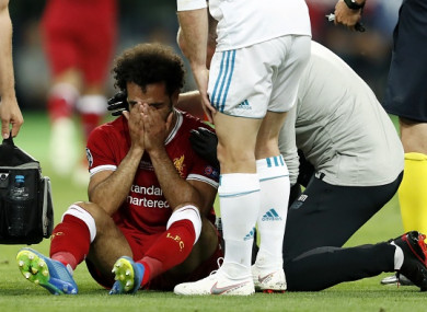Salah suffered the injury during the second half in Kiev.