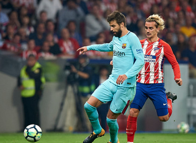 Gerard Pique and Antoine Griezmann.