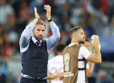 England manager Gareth Southgate action his side's defeat to Belgium.