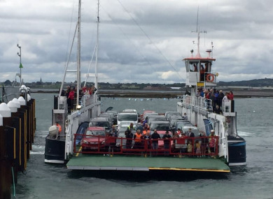 The inaugural Scenic Carlingford Ferry service arrives at Greencastle, Co Down, in July 2017.