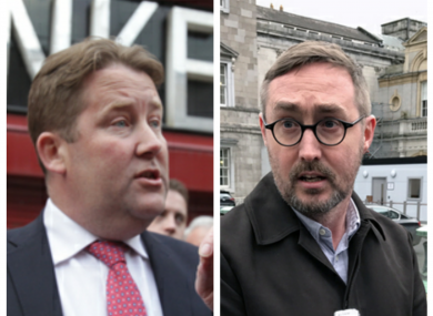 Fianna Fáils's Darragh O'Brien (left) and Sinn Féin's Eoin Ó Broin (Right).