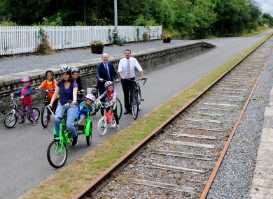 Ministers Shane Ross and Brendan Griffin at the launch of Ireland's new Greenway strategy.