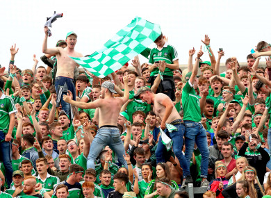 Limerick fans celebrate as their county book an All-Ireland final place.