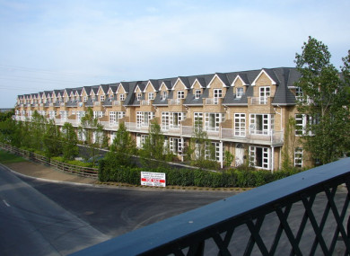 Homes on Garter Lane, shortly after their construction