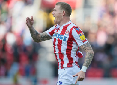 McClean celebrates opening the scoring against Hull City.