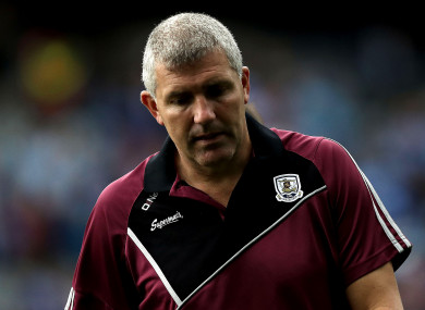 A dejected Kevin Walsh after the loss to Dublin.