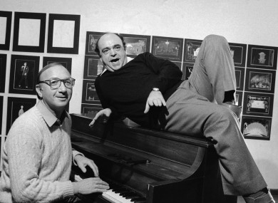 Playwright Neil Simon, left, and actor James Coco.