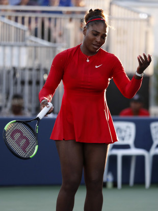 Dejection: Serena Williams.