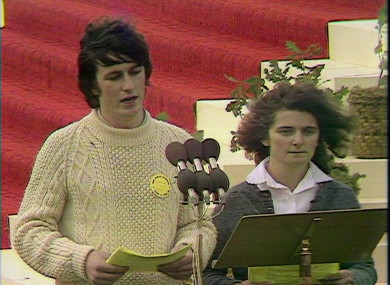 Michael McLoughlin and Anna Caleb singing 'I am the Bread of Life' during the last papal visit in 1979