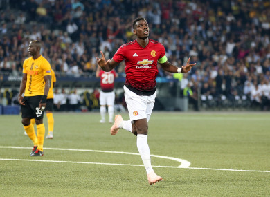 Make it a double: Captain Paul Pogba.