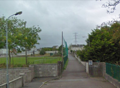 A road near the Leeds football pitch, near where the incident took place.