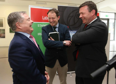 Labour TDs (L to R) Brendan Howlin, Seán Sherlock Alan Kelly.