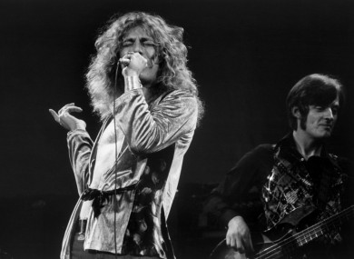 Lead singer , Robert Plant (ca. 1973)