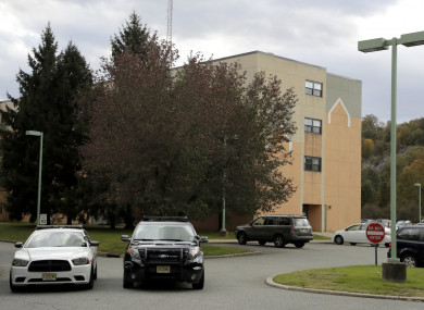 Police vehicles outside the Wanaque Center in New Jersey