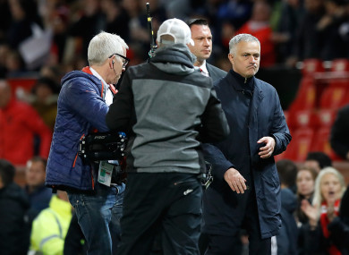 Jose Mourinho at full-time on Saturday.