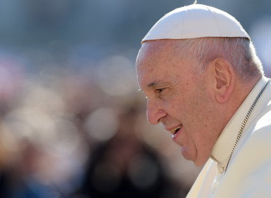 Pope Francis attends the weekly general audience in Saint Peter square.
