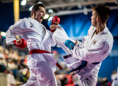 McCathy pictured at the 2018 Irish Karate International Open three weeks ago.
