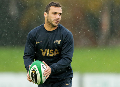 Martin Landajo in training at UCD yesterday.
