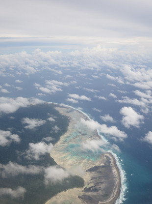 Eagles eye view of the North sentinel island, Andaman.