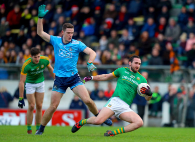 Dublin's Brian Fenton with Graham Reilly of Meath.