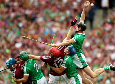 Limerick and Galway players battle during August's epic All-Ireland decider.