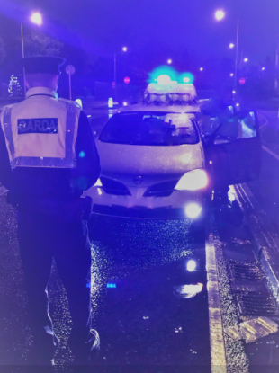 Gardaí stopped the vehicle last night.