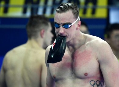 Shane Ryan: goes in the 100m freestyle semi-final this morning.