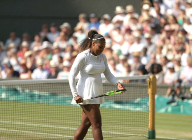 Serena Williams in action at Wimbledon in July.