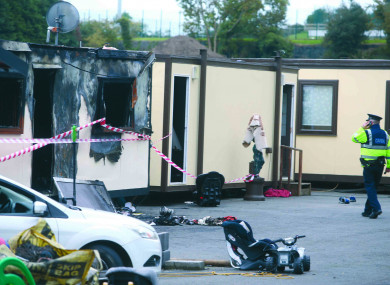 The scene of the fire