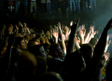 Fans at a gig in a Dublin venue