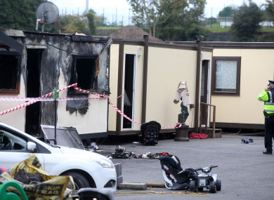 The scene of the fire.