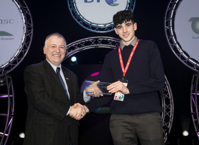 County Westmeath student Charlie Drumm was the winner of the Teagasc award at BT Young Scientist and Technology Exhibition 2019.