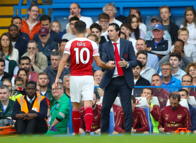 Mesut Ozil is subbed against Chelsea earlier in the season, setting the tone for what came next.