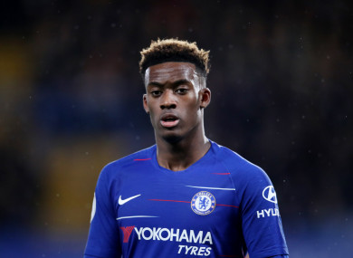 Callum Hudson-Odoi in action for the Blues earlier this month.