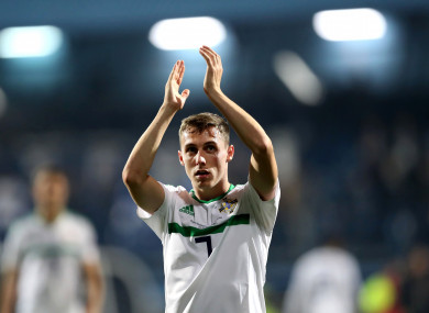 Northern Ireland international Gavin Whyte after a Uefa Nations League game with Bosnia.
