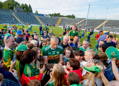 Kieran Donaghy with Kerry after last August's game against Kildare.