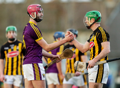 Foley and Paul Murphy shake hands after the game.
