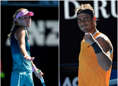 Contrasting fortunes for Angelique Kerber and Rafael Nadal.