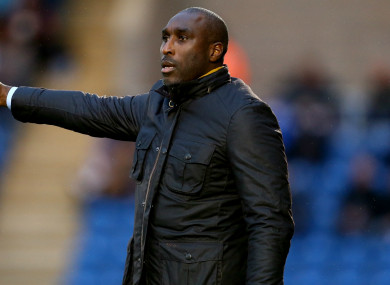 Macclesfield Town manager Sol Campbell.