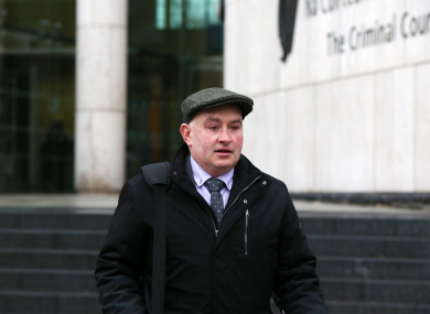 Farmer Patrick Quirke, who is accused of the murder of Bobby Ryan, leaving the Central Criminal Court Dublin