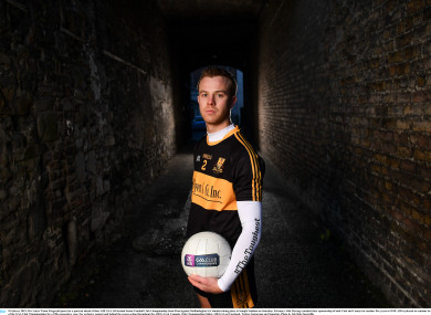 Fionn Fitzgerald at today's media event ahead of Dr Crokes AIB All-Ireland senior football club semi-final.