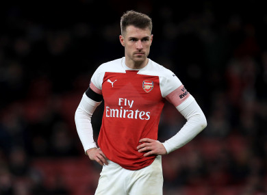 Ramsey pictured during Arsenal's FA Cup clash with Manchester United.