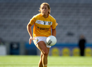 Cathy Carey found the back of the net for Antrim on Saturday (file pic).