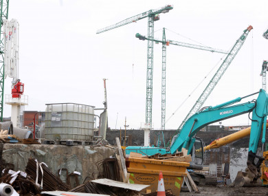 File photo of construction work at the St James's site.