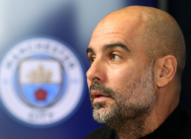 Manchester City boss Pep Guardiola.