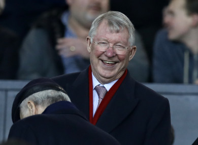 Alex Ferguson pictured at Man United's recent Champions League clash with PSG.