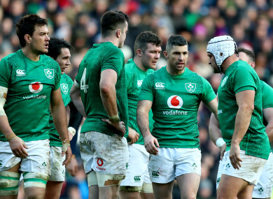 Quinn Roux, James Ryan, Peter O'Mahony, Rob Kearney and Rory Best in Murrayfield.