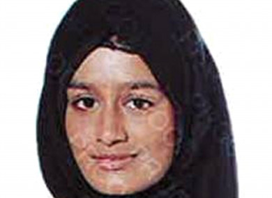A handout from Metropolitan Police Shamima Begum who left Britain in 2015.